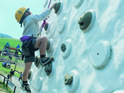 climbing wall at primrose valley